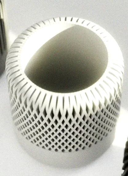 Peace N Joy Modern Ribbed & Twisted Pencil Holder - Stylish Desk Organizer for Home & Office - White - Style 3