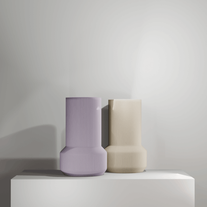 NIZA Vase by Peace N Joy - Modern Ribbed Luxury Accent Vase for Elegant Home Decor