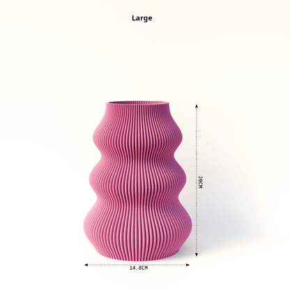 Peace N Joy ISLA VASE - Modern Sculptural Vase with Flowing Wave Design | Luxury Minimalist Home Decor Accent