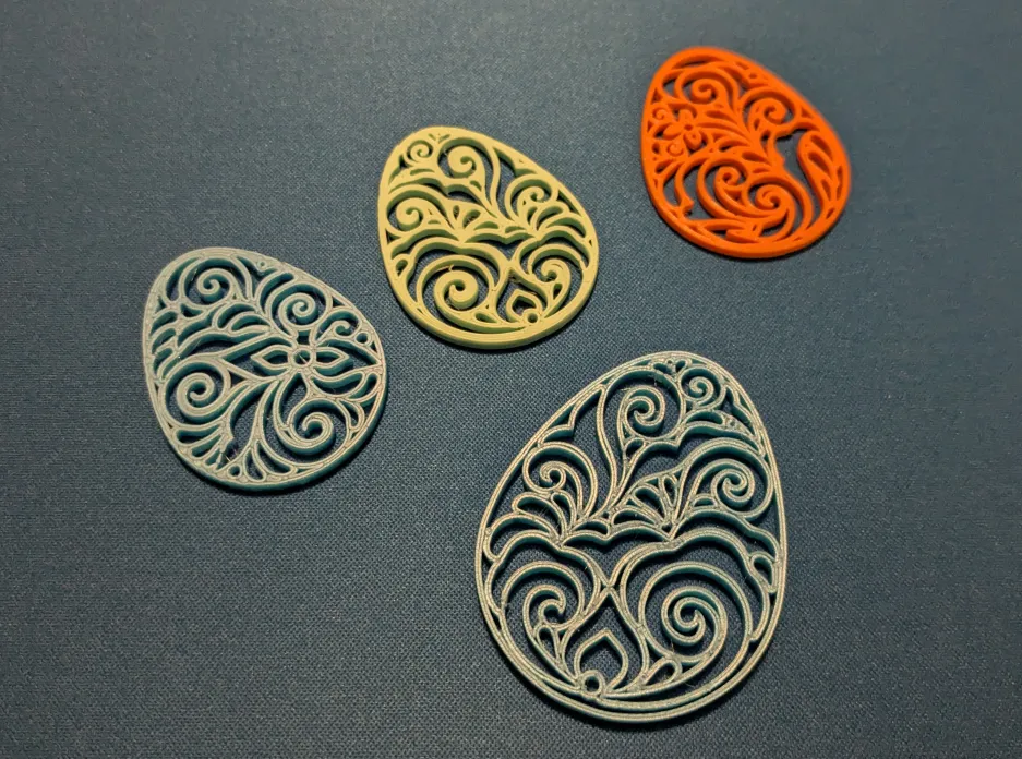 Peace N Joy Elegant Filigree Easter Egg Decorations - Set of 10 Ornamental Eggs with Floral Design