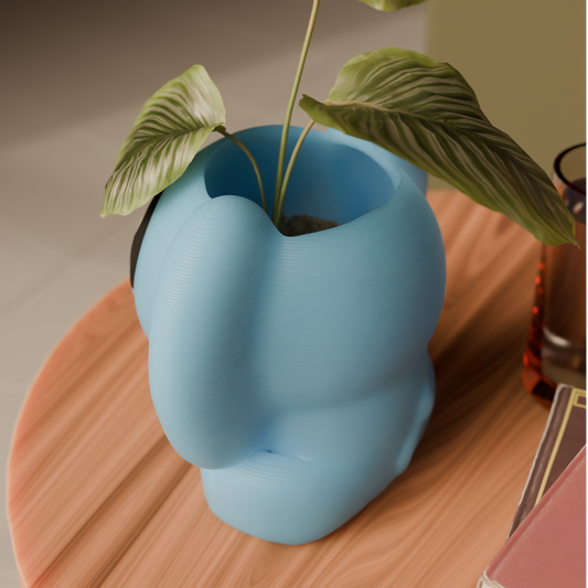 Peace N Joy Elephant Planter – Cute Blue Animal Pot for Indoor Plants & Succulents | Perfect for Elephant & Animal Lovers