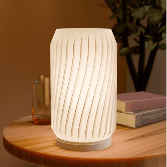Modern Twist Lamp – Luxury Sculptural Table Light by Peace N Joy for Contemporary Interiors