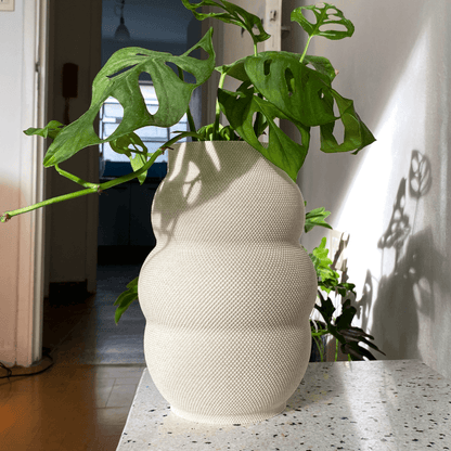 Peace N Joy ROLO VASE RippleMesh - Modern Sculptural Textured Vase