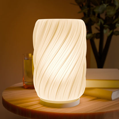 Ondula Lampshade – Luxury Spiral Lamp Shade | Designer Home Decor Accent by kraken.stl | Produced by Peace N Joy | Elegant Ambient Light for Living Room, Bedroom, Office