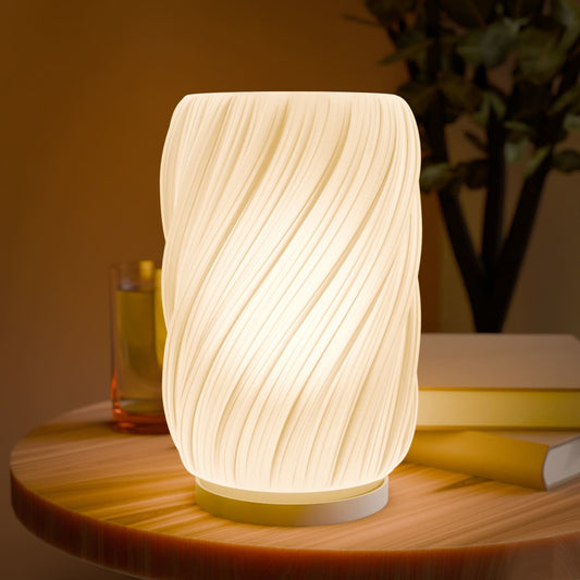 Ondula Lampshade – Luxury Spiral Lamp Shade | Designer Home Decor Accent by kraken.stl | Produced by Peace N Joy | Elegant Ambient Light for Living Room, Bedroom, Office