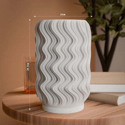 Tide Luxury Lampshade by Peace N Joy - Soft Wave Texture Ambient Lamp for Bedroom & Living Space