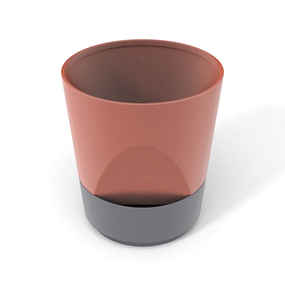 Peace N Joy - PLANTER 01 | Modern Self-Watering Indoor Planter Pot with Base - Contemporary Terracotta & Graphite Finish | Stylish Home & Office Decor
