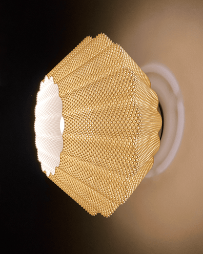 SOL WALL LAMP RippleMesh by Peace N Joy - Sculptural Hanging or Wall-Mounted Luxury Lamp with Textured Glow