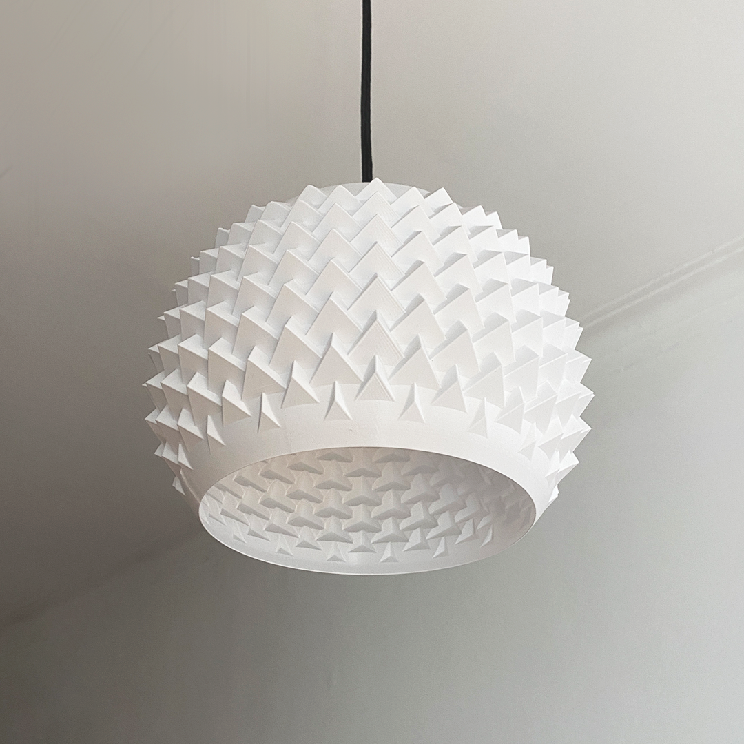 Peace N Joy Spike Pendant Lamp - Modern Luxury Ceiling Light Fixture | Decorative Hanging Lamp for Living Room, Dining Area, Bedroom (White)