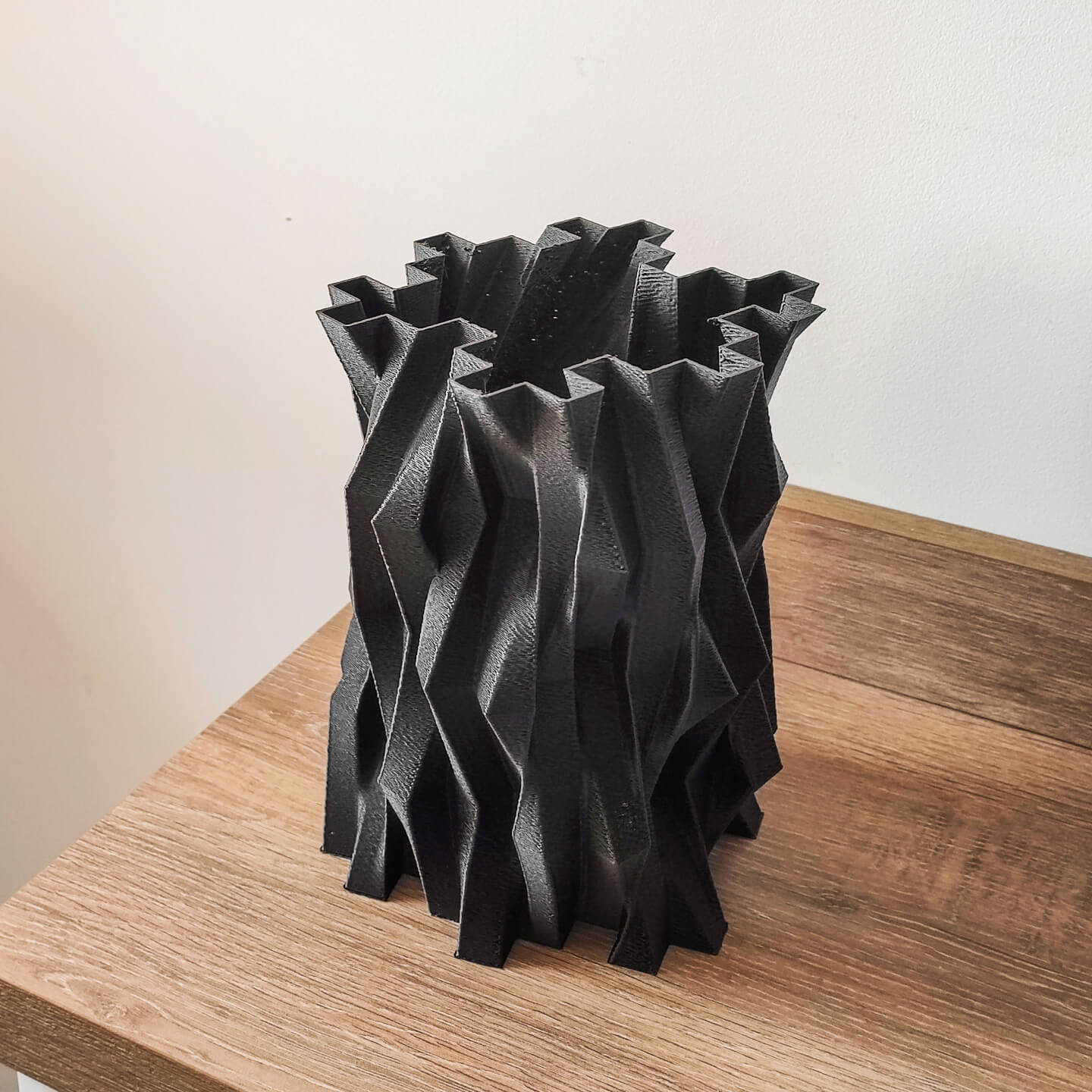 Peace N Joy MATERIA NEGRA VASE - Sculptural Black Decorative Vase for Modern Interiors