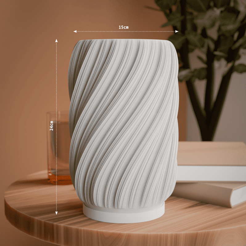Ondula Lampshade – Luxury Spiral Lamp Shade | Designer Home Decor Accent by kraken.stl | Produced by Peace N Joy | Elegant Ambient Light for Living Room, Bedroom, Office
