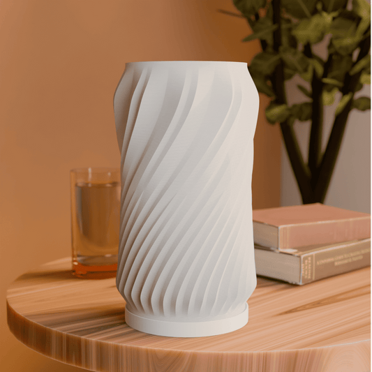 Peace N Joy Minimalist Spiral Lamp – Elegant Ambient Table Light for Modern Interiors